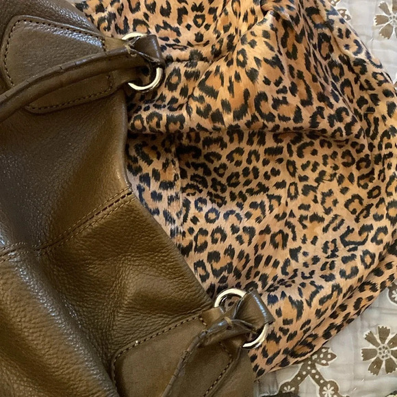 Mila Paoli Brown Leather Handbag Silver Hardware - Picture 15 of 15